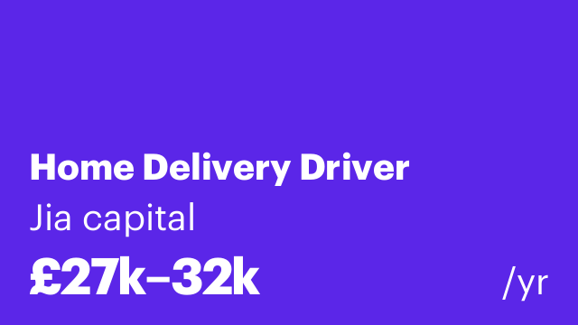 Home Delivery Driver