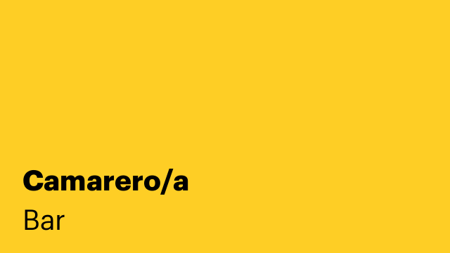 Camarero/a