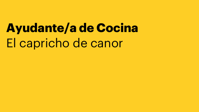 Ayudante/a de Cocina