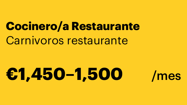 Cocinero/a Restaurante