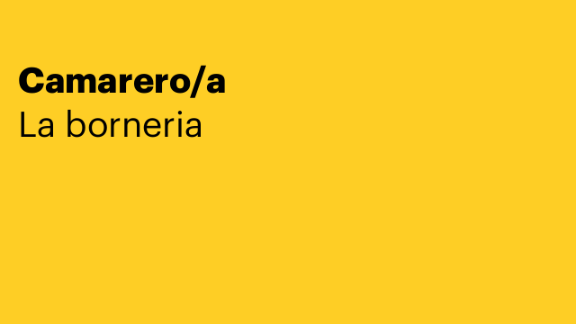 Camarero/a