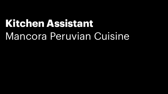 Kitchen Assistant