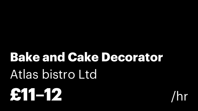 Bake and Cake Decorator