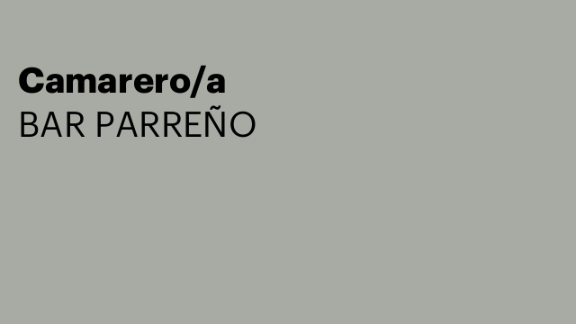 Camarero/a