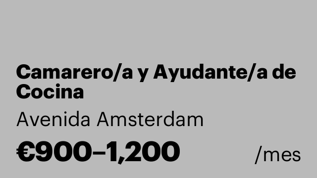 Camarero/a y Ayudante/a de Cocina