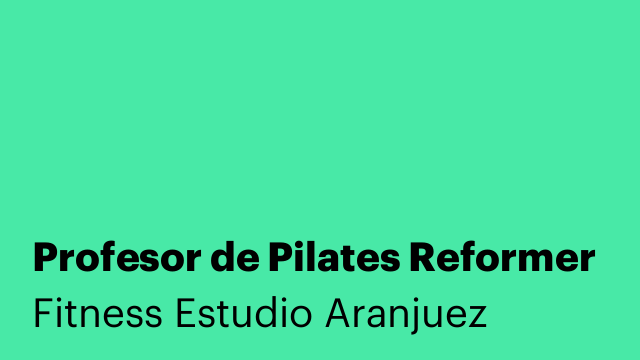 Profesor de Pilates Reformer