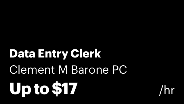 Data Entry Clerk