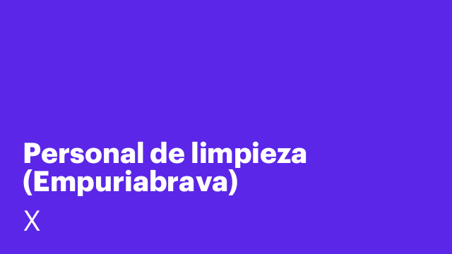 Personal de limpieza (Empuriabrava)