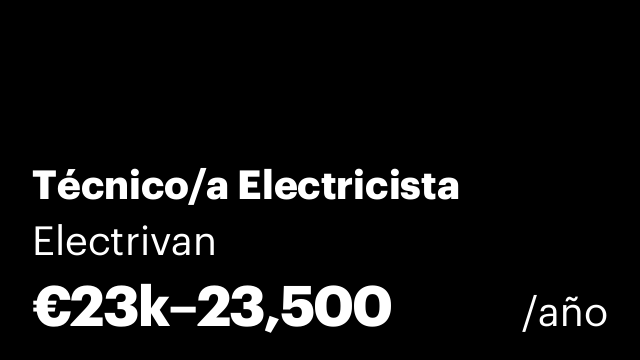 Técnico/a Electricista