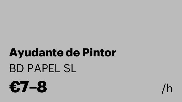 Ayudante de Pintor