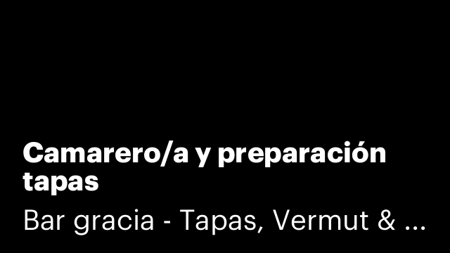 Camarero/a y preparación tapas