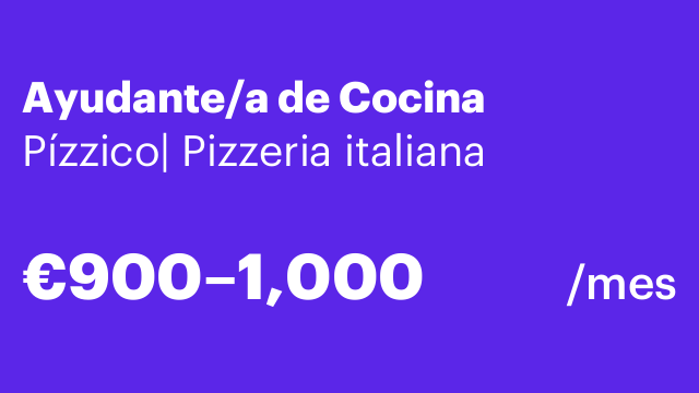 Ayudante/a de Cocina