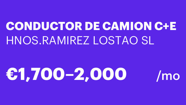 CONDUCTOR DE CAMION C+E