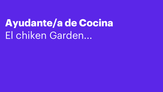 Ayudante/a de Cocina
