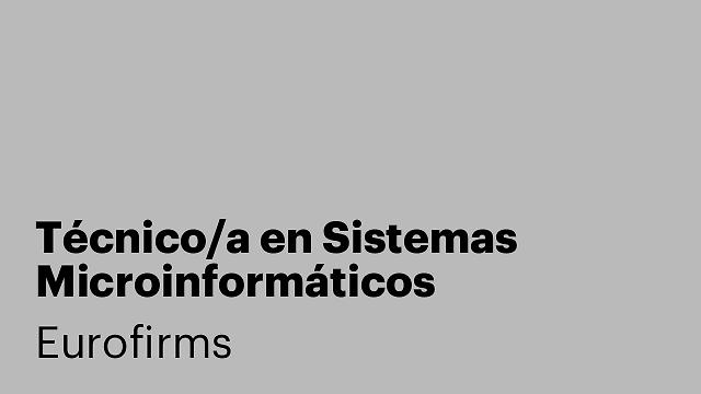 Técnico/a en Sistemas Microinformáticos