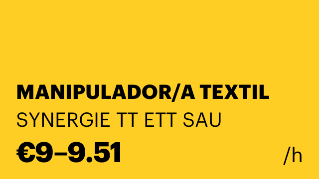 MANIPULADOR/A TEXTIL