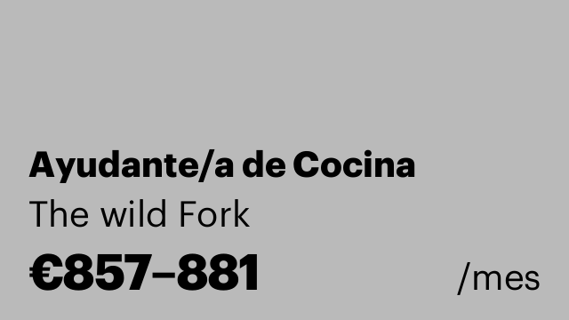 Ayudante/a de Cocina