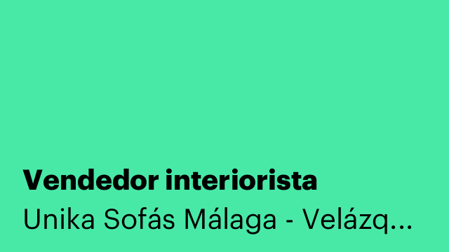 Vendedor interiorista