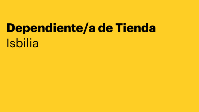 Dependiente/a de Tienda