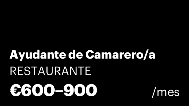 Ayudante de Camarero/a