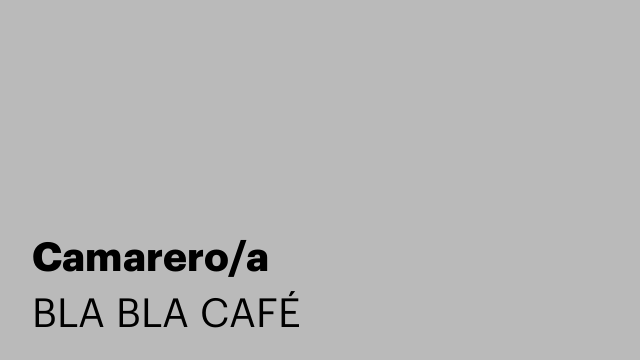 Camarero/a