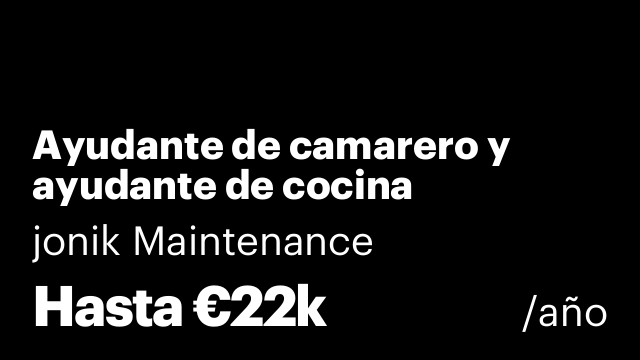 Ayudante de camarero y ayudante de cocina