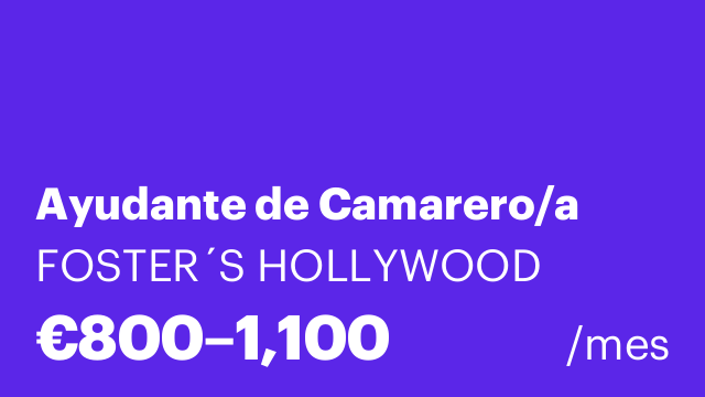 Ayudante de Camarero/a