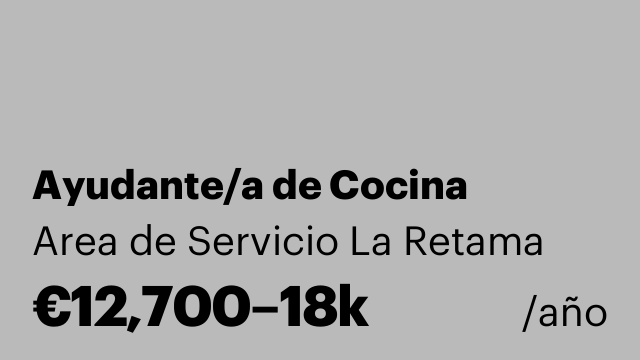 Ayudante/a de Cocina