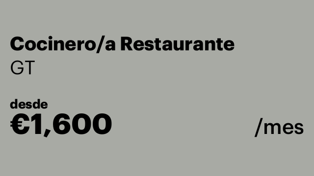 Cocinero/a Restaurante