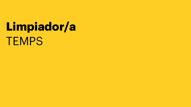 Limpiador/a