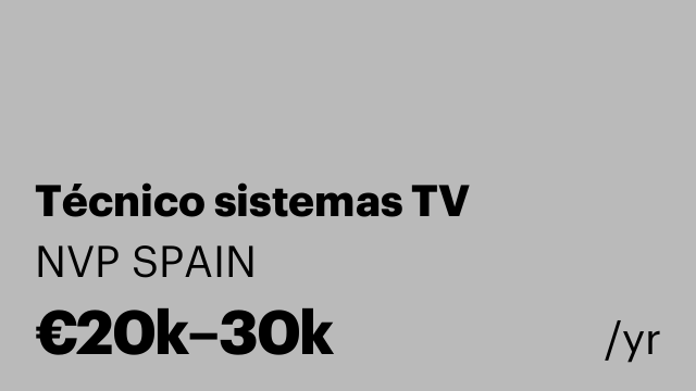 Técnico sistemas TV