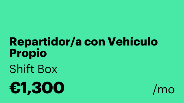 Repartidor/a con Vehículo Propio