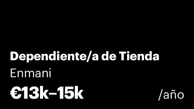 Dependiente/a de Tienda