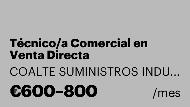 Técnico/a Comercial en Venta Directa