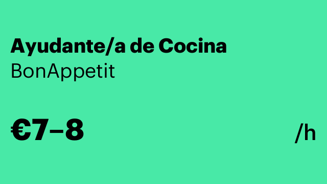 Ayudante/a de Cocina