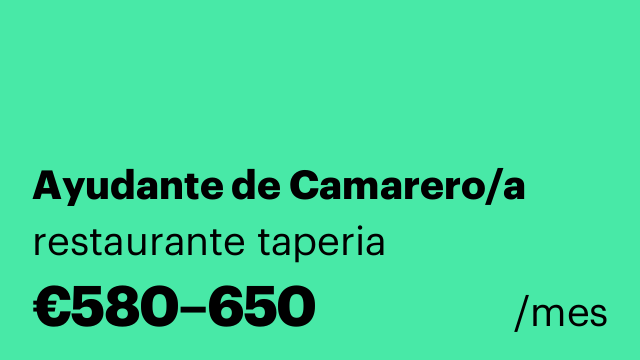 Ayudante de Camarero/a