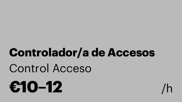 Controlador/a de Accesos