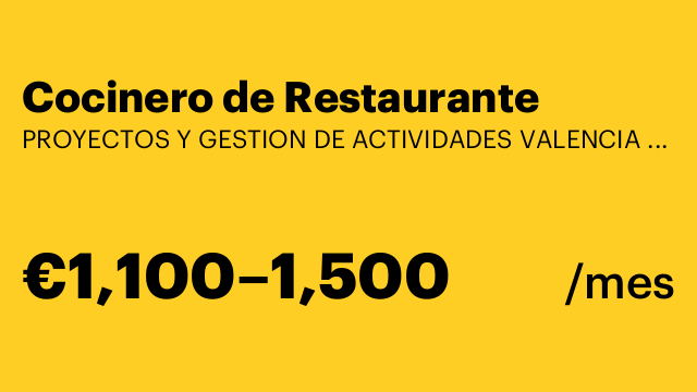 Cocinero de Restaurante