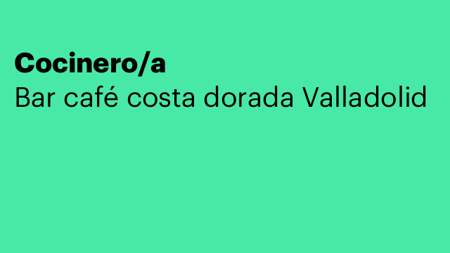 Cocinero/a