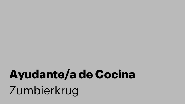 Ayudante/a de Cocina