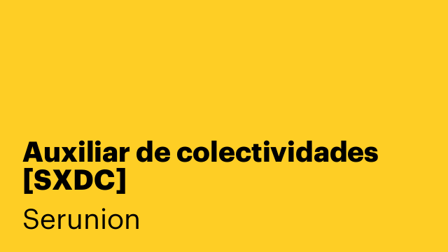 Auxiliar de colectividades [SXDC]