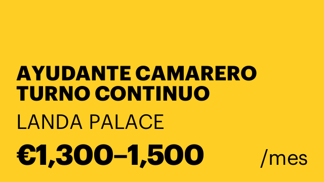 AYUDANTE CAMARERO TURNO CONTINUO