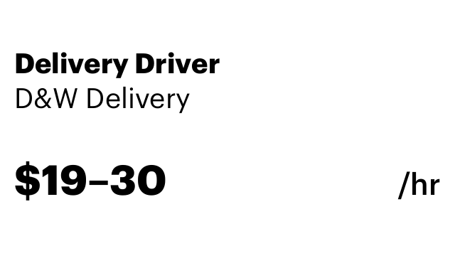 Delivery Driver