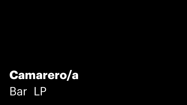 Camarero/a
