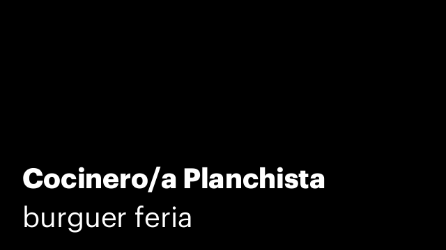 Cocinero/a Planchista