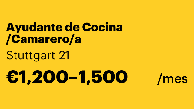 Ayudante de Cocina /Camarero/a