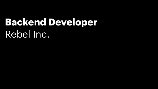 Backend Developer