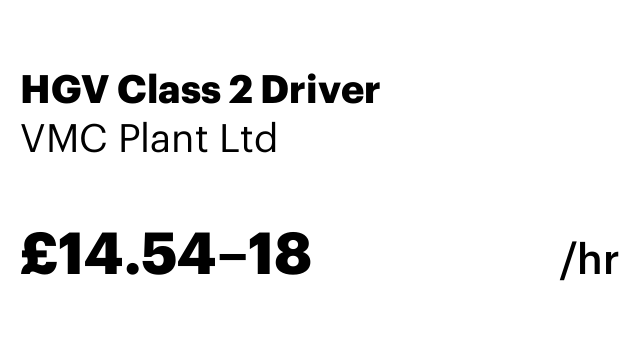 HGV Class 2 Driver