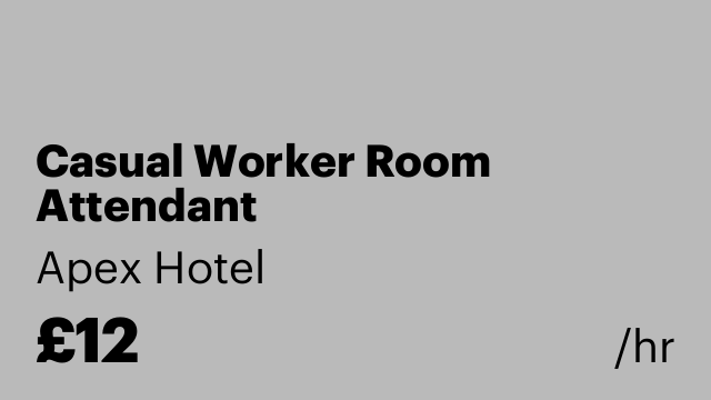 Casual Worker Room Attendant