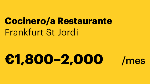Cocinero/a Restaurante